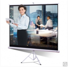 得力(deli)100英寸 4:3支架投影幕布投影布 家用投影仪幕布50491